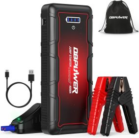 DBPOWER Jump Starter 4000A Peak 88.8Wh Portable Car Jump Starter (Up to ALL Gas/10L Diesel Engine) 12V Auto Battery Booster Pack with Smart Clamp