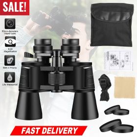 Portable Zoom Binoculars with FMC Lens Low Light Night Vision for Bird Watching Hunting Sports Events Concerts Adults Kids