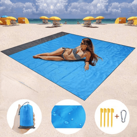 1pc Outdoor Camping Picnic Mat; Oxford Cloth Portable Mat; Folding Waterproof Moisture-proof Mat For Beach (Color: green, size: 78.74*82.68inch)