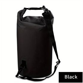 Outdoor Waterproof Sport Dry Bag With Adjustable Shoulder Strap For Beach; Drifting; Mountaineering Outdoor Backpack Waterproof Hiking Bag 500D N (Color: Black, size: 30L)