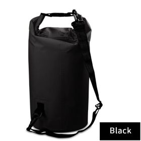 Outdoor Waterproof Sport Dry Bag With Adjustable Shoulder Strap For Beach; Drifting; Mountaineering Outdoor Backpack Waterproof Hiking Bag 500D N (Color: Black, size: 15L)