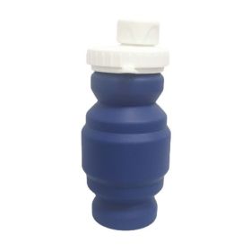 Portable Silicone Folding Cup 320ml Mini Outdoor Picnic Tableware Box Travel Coffee Retractable Wine Glass (Capacity: 320ml, Color: Blue)