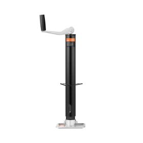 Utility Trailer Yacht Trailer Jack Stand with Handle (Color: Black, Load Capacity: 2000 lbs)